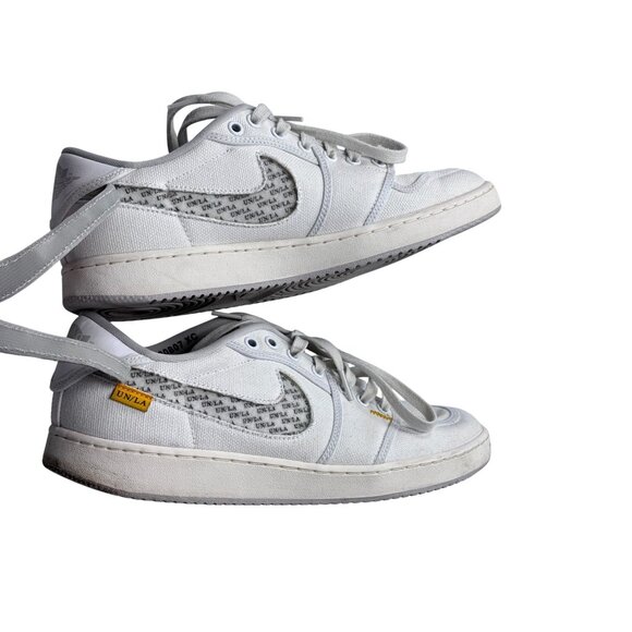 Nike Jordan 1 Retro AJKO Low SP Union White Canvas Sneakers - Picture 8 of 16